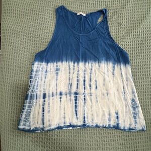 Blue tie dye tank